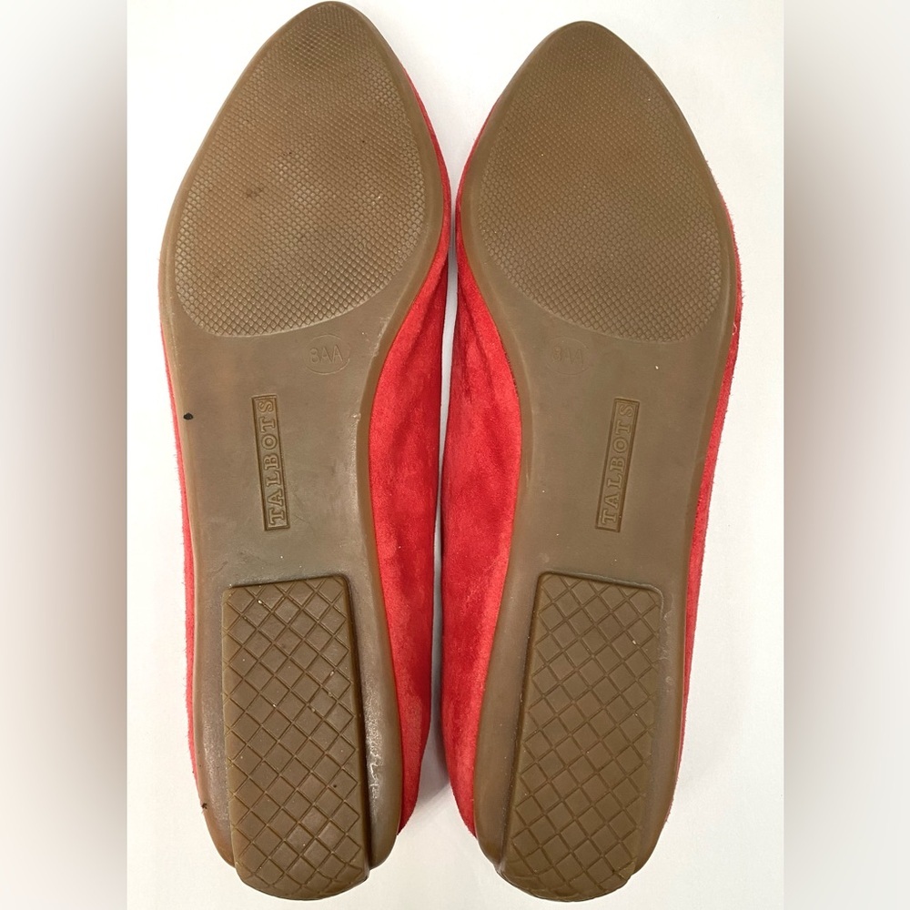 Talbot’s Francesca Kid Suede Driving Moccasins Red 8AA - Picture 6 of 8